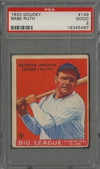 1933 Goudey #149 Babe Ruth - PSA GD 2